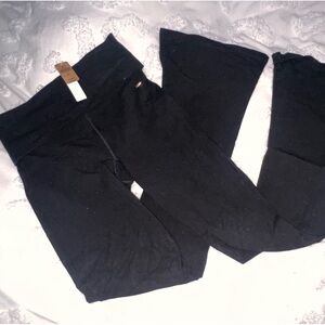 PINK Victoria's Secret Jet Black Flare Pants